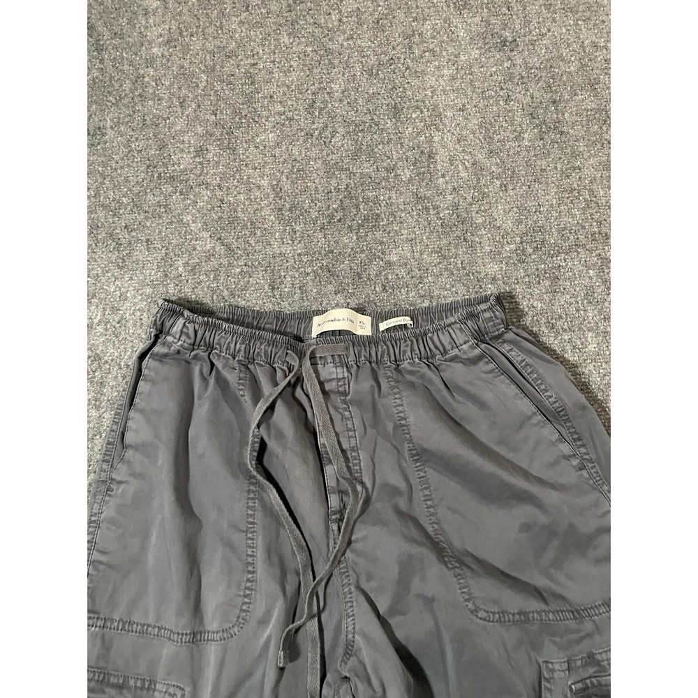 Abercrombie & Fitch Cargo Pants Mens XS Gray Garment Dyed Drawstring Hem - Picture 4 of 15